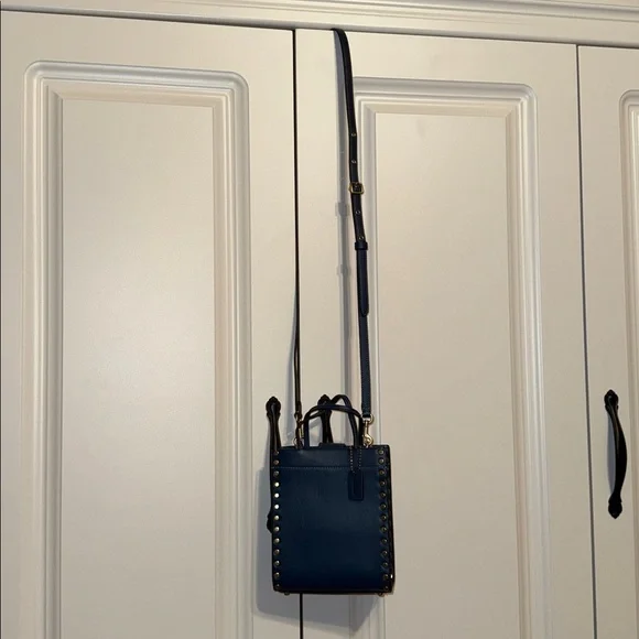 COACH Mini Cashin Tote with Rivets Crossbody Strap - Picture 3 of 17